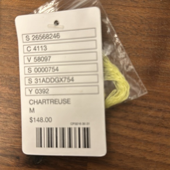 NWT Anthropologie / Medium / Chartreuse L/S sweater with lace floral neckline - Picture 13 of 16